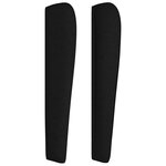 vidaXL Tête de lit avec oreilles Noir 147x23x118/128 cm Tissu