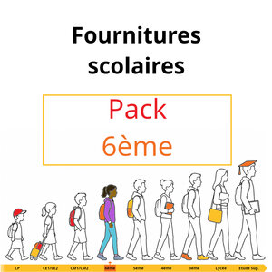 Kit de fournitures scolaires pour collégien·ne de 6ème