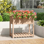 vidaXL Jardinière avec étagère 82 5x54x81 cm Bois massif de pin