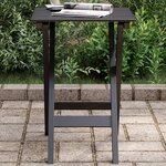 vidaXL Table d’appoint pliable noir bois de peuplier massif