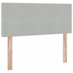 vidaXL Lit avec des lumières à LED Gris clair 120 x 200 cm Velours