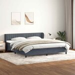 vidaXL Sommier à lattes de lit et matelas gris foncé 180x210cm velours
