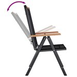 vidaXL Chaises de jardin pliables lot de 2 aluminium et textilène noir