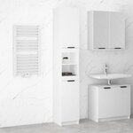 vidaXL Armoire de salle de bain blanc 32x34x188 5 cm bois d'ingénierie