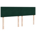 vidaXL Sommier à lattes de lit et matelas Vert foncé 200x200cm Velours