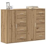 vidaXL Buffet 2 Pièces Chêne artisanal 60 x 31 x 84 cm Bois d'ingénierie