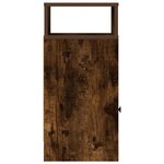 vidaXL Table de chevet avec tiroir chêne fumé 25x31x66 cm