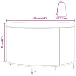 vidaXL Housse pour mobilier d'extérieur 102 x 102 x 71 cm Tissu 600D