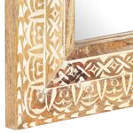 vidaXL Miroir sculpté à la main 110x50x2 6 cm Bois de manguier solide