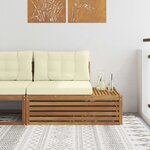 vidaXL Canapé d'extérieur extrémité Naturel 115 x 83 x 73 cm