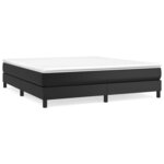 vidaXL Sommier à lattes de lit avec matelas Noir 160x200 cm