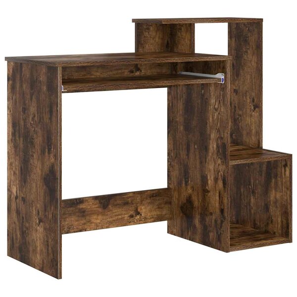 vidaXL Bureau Chêne fumé 106 x 41 x 88.5 cm Bois d'ingénierie