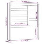 vidaXL Tête de lit Gris 96x4x104 cm Bois massif de pin