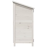 vidaXL Abri de jardin Blanc 106 x 56 x 113 5 cm Bois de Sapin Massif