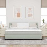 vidaXL Lit à ressorts avec matelas Gris clair 180 x 200 cm Velours
