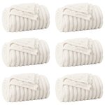 vidaXL Couvertures à jeter 6 Pièces Crème 150 x 130 cm Toison