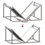 vidaXL Portant de bois chauffage anthracite 70x43x34 5 cm