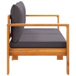 vidaXL Canapé de jardin avec coussins 2 places bois massif d'acacia