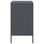 vidaXL Tables de chevet 2 Pièces anthracite 36x39x68 cm acier