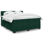vidaXL Sommier à lattes de lit et matelas Vert foncé 200x200cm Velours