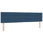 vidaXL Lit avec sommier - Matelas bleu 200x200 cm en tissu