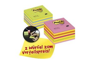 3M cubes de Notes Post-it, offre promo, 76 x 76 mm POST-IT