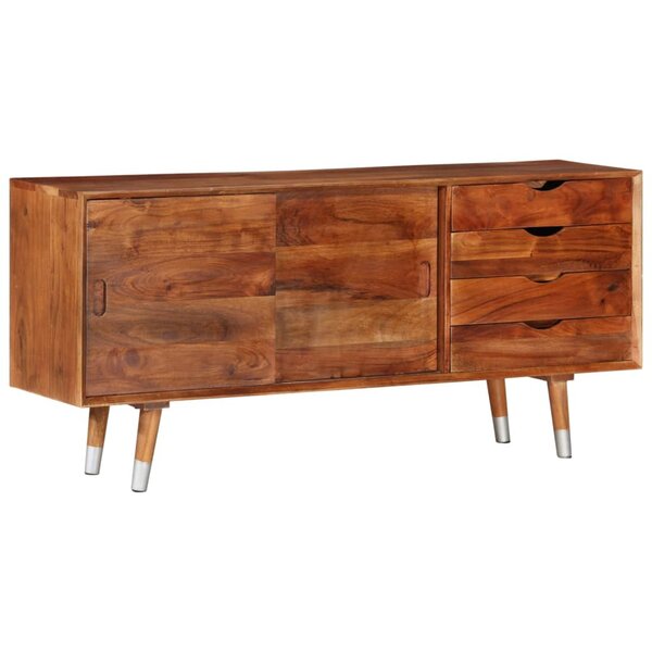 vidaXL Meuble TV 118x30x55 cm Bois d'acacia massif