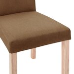 vidaXL Chaises à manger lot de 2 marron tissu