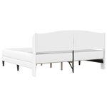 vidaXL Cadre de lit avec tête de lit Blanc 180 x 200 cm Simili cuir