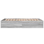 vidaXL Cadre de lit sans matelas sonoma gris 120x190 cm
