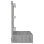 vidaXL Armoire à miroir avec LED Sonoma gris 60x31 5x62 cm