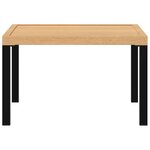 vidaXL Table basse de jardin noir 65x65x40 cm aluminium