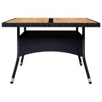 vidaXL Ensemble à manger de jardin 9 Pièces Résine tressée et acacia Noir