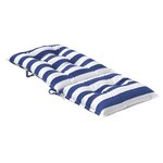 vidaXL Coussin d'extérieur 2 Pièces Bleu et Blanc 120 x 50 x 7 cm Tissu