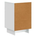 vidaXL Cabinet de chevet Blanc 43 x 41 x 66 5 cm Bois d'ingénierie
