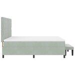 vidaXL Lit à ressorts avec matelas Gris clair 180 x 200 cm Velours