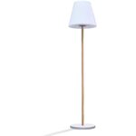 Lampe de table solaire et rechargeable Standy mini Wood Solar 25 cm - LED blanc chaud et blanc