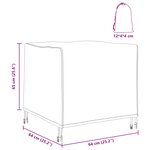 vidaXL Housse de meubles d'extérieur 64 x 64 x 65 cm Tissu Oxford 420D