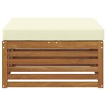 vidaXL Pouf d'Extérieur Bois d'Acacia Massif Naturel