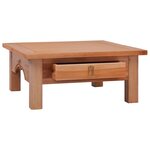 vidaXL Table basse 68x68x30 cm Bois d'acajou massif