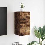 vidaXL Meubles TV muraux 2 Pièces Chêne fumé 30 5x30x30 cm