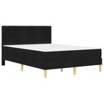 vidaXL Cadre de lit avec matelas Noir 120 x 190 cm Tissu