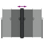vidaXL Auvent latéral rétractable Anthracite 180x1200 cm