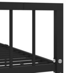 vidaXL Cadre de lit sans matelas noir métal 100x200 cm