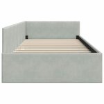 vidaXL Cadre de lit d'angle Autre Gris clair 90 x 190 cm