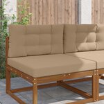 vidaXL Coussin de canapé d'extérieur 2 Pièces Taupe Polyester