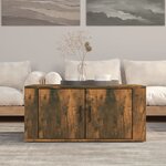 vidaXL Table basse Chêne fumé 80x50x36 cm Bois d'ingénierie
