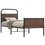 vidaXL Cadre de lit sans matelas 80x200cm chêne marron bois ingénierie