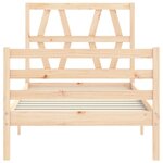 vidaXL Cadre de lit sans matelas bois massif