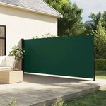 vidaXL Auvent latéral rétractable vert foncé 170x300 cm